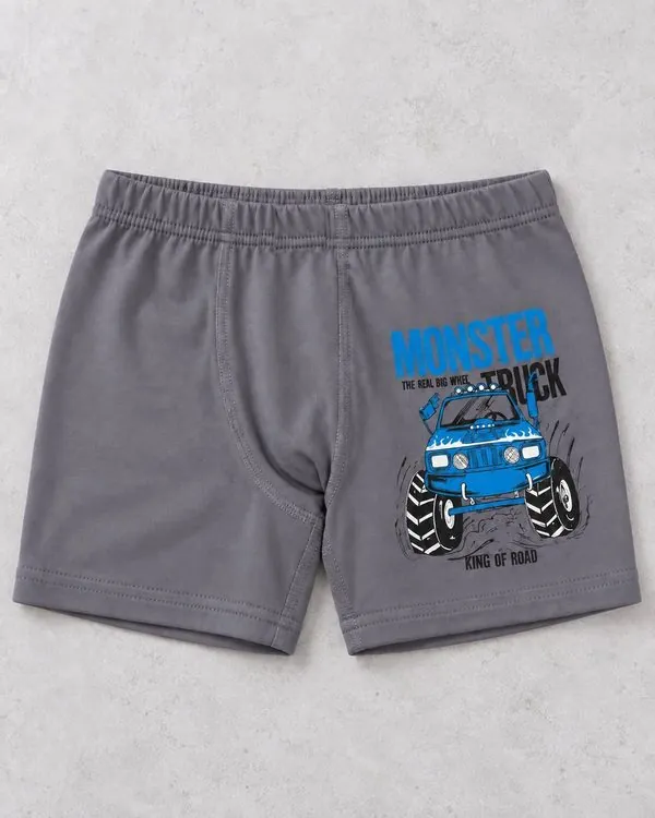 Erkek Çocuk Likralı Baskılı Boxer