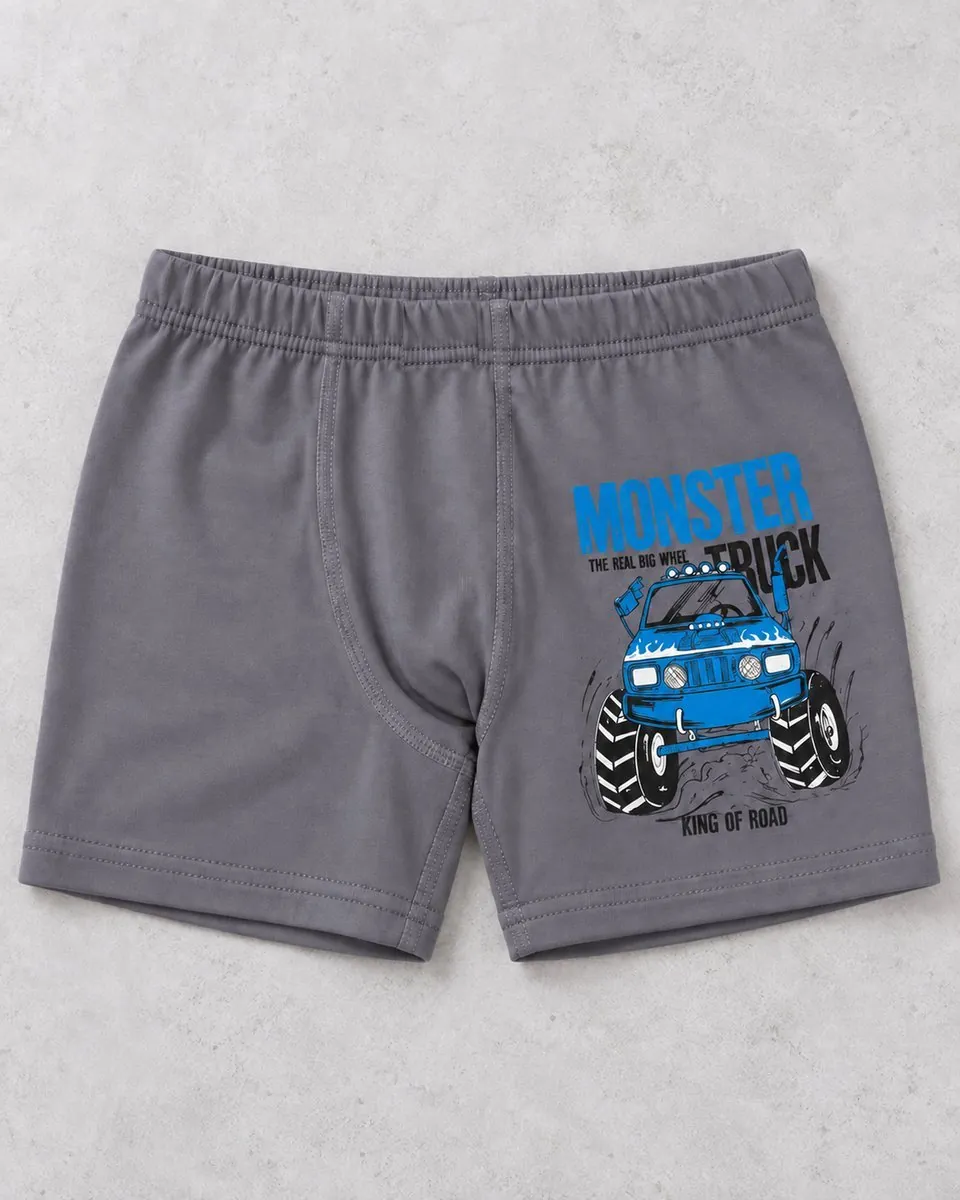 Erkek Çocuk Likralı Baskılı Boxer