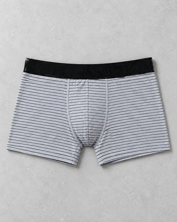 Erkek Likralı Çizgili Boxer