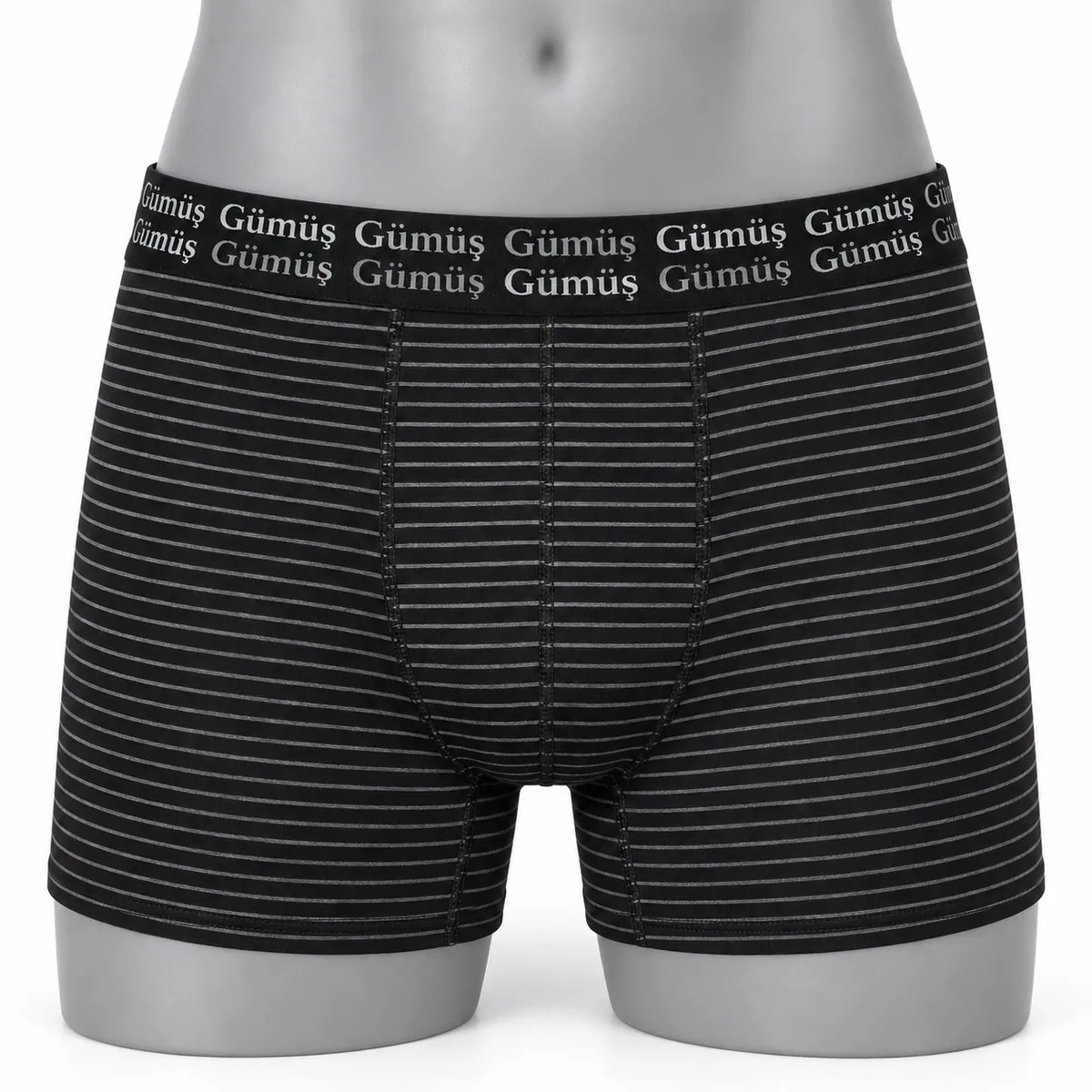 Erkek Likralı Çizgili Boxer