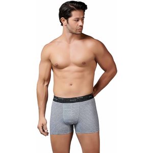 Erkek Likralı Çizgili Boxer