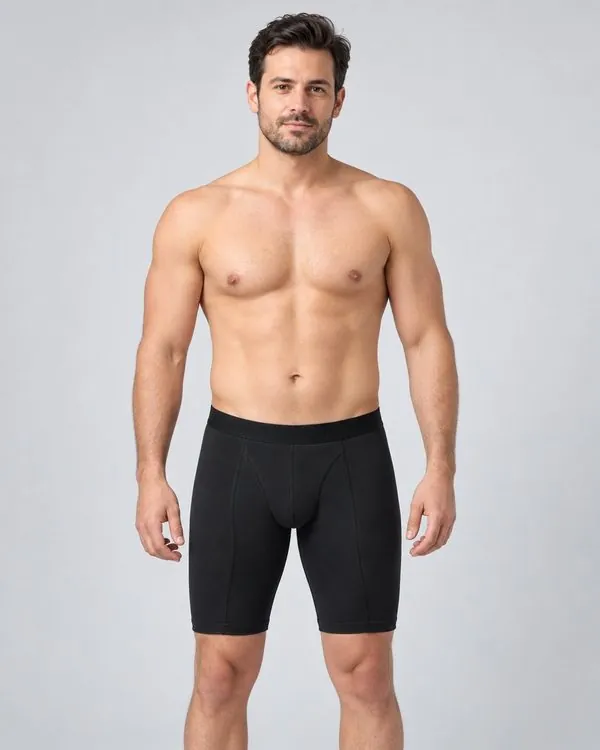 Erkek Likralı Uzun Boxer