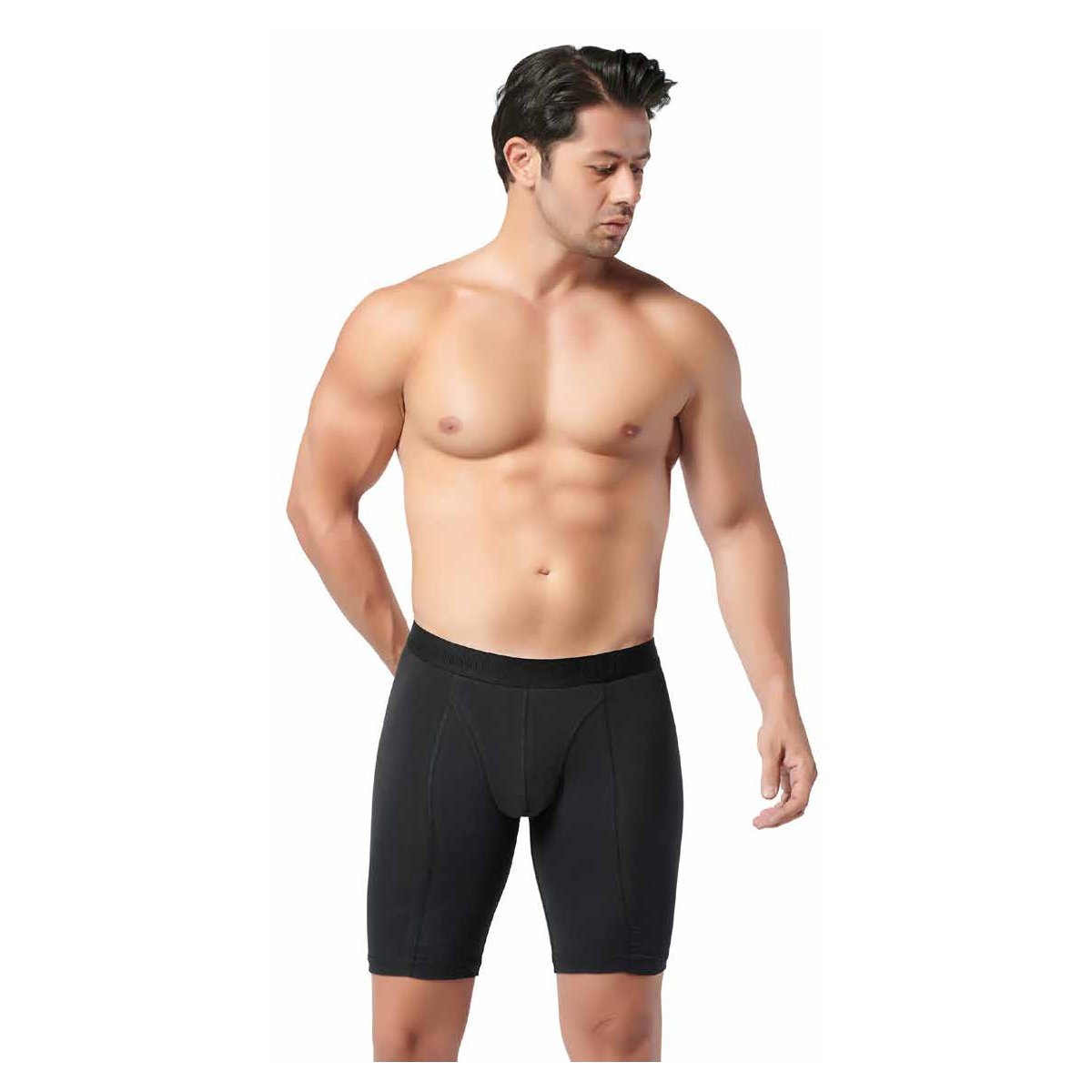 Erkek Likralı Uzun Boxer