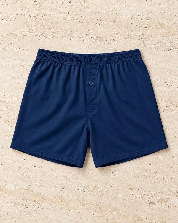 Erkek Penye Düz Renk Boxer