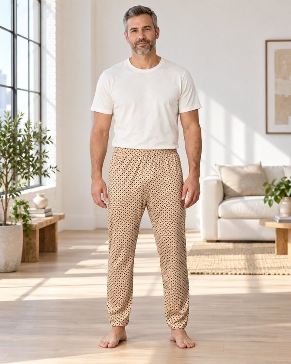 Erkek Penye Empirme Desenli Alt Pijama