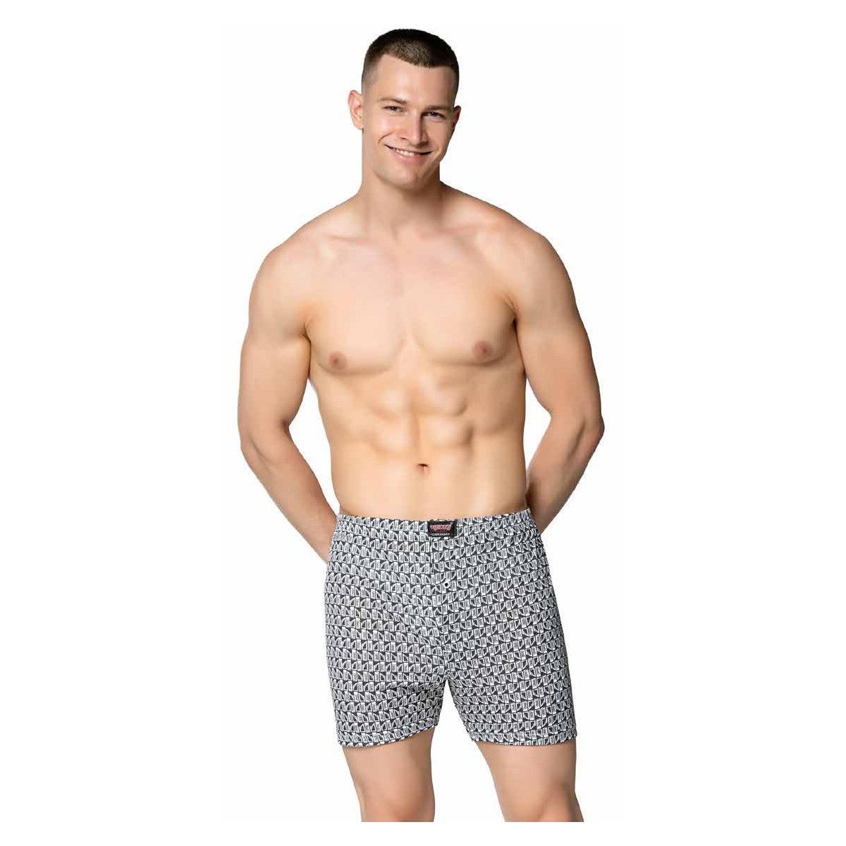 Erkek Penye Empirme Desenli Boxer