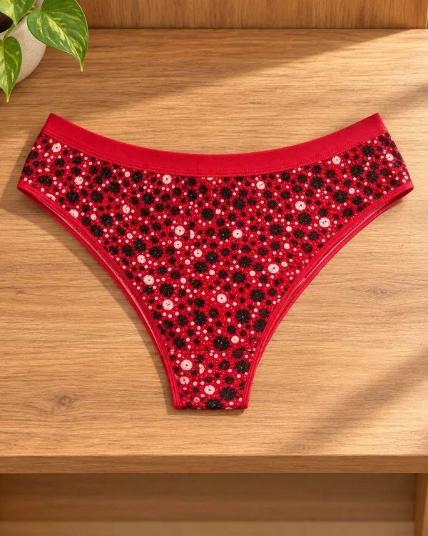 Kadın Likralı Daire Baskılı Bikini