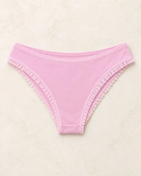 Kadın Likralı Fırfır Paça Bikini