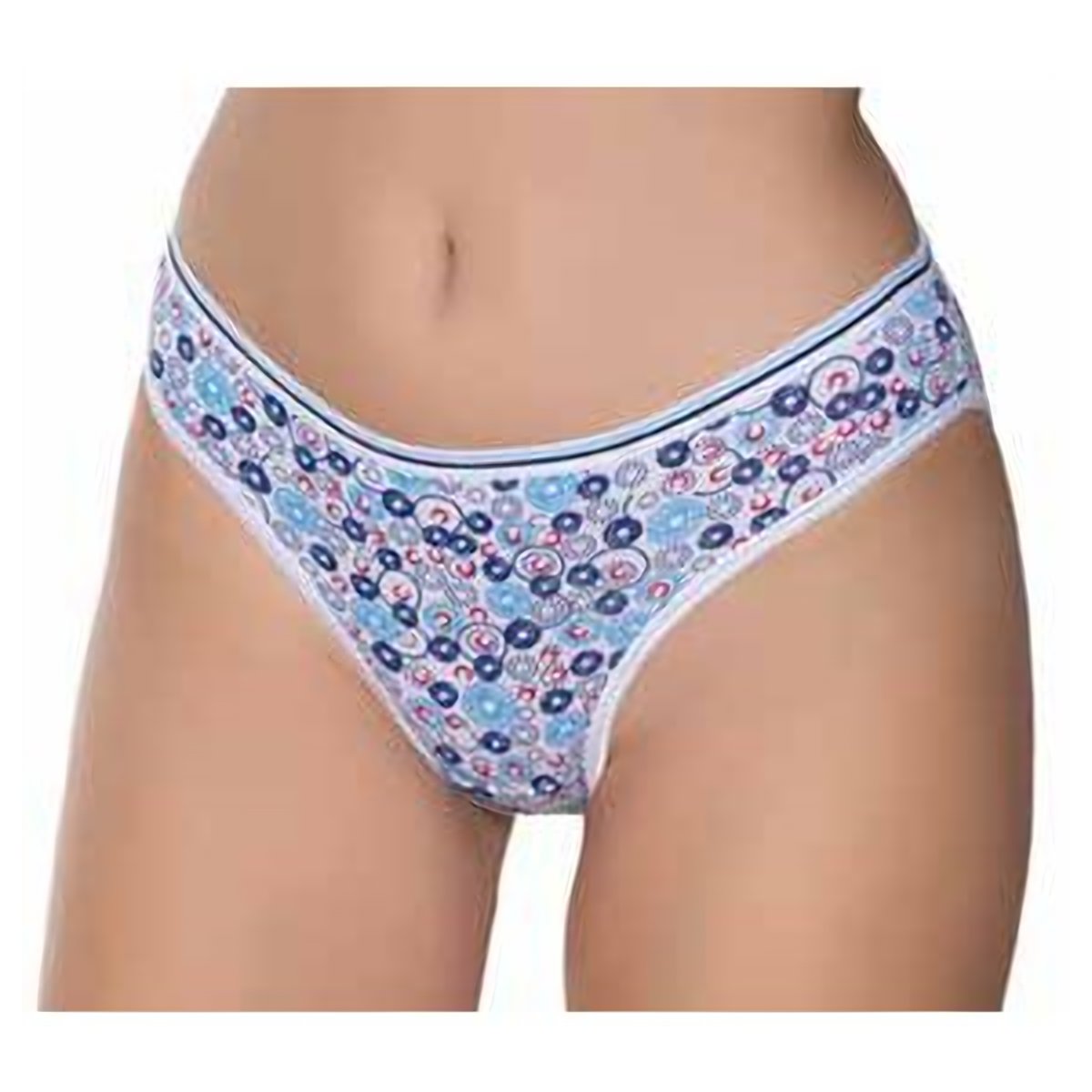 Kadın Likralı İnce Bel Halka Baskılı Bikini