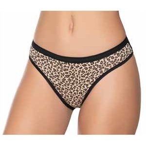 Kadın Likralı İnce Bel Leopar Baskılı Bikini