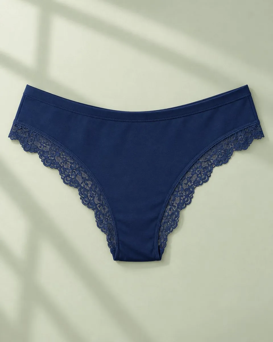 Kadın Likralı İnce Bel Paçası Dantel Bikini
