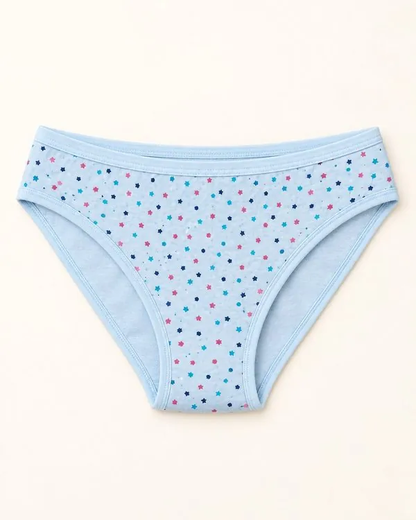 Kadın Likralı İnce Bel Yıldız Baskılı Bikini