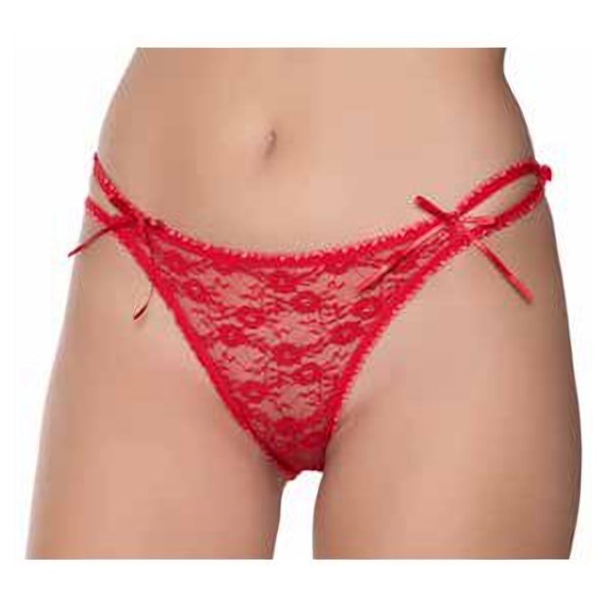 Kadın Likralı İpli Tül Dantel Bikini