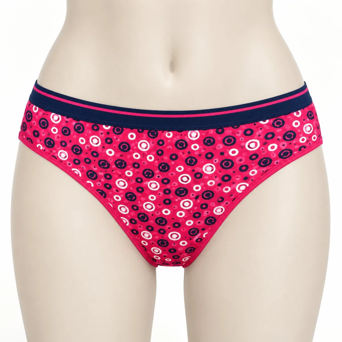 Kadın Likralı Kemer Lastikli Baskılı Bikini