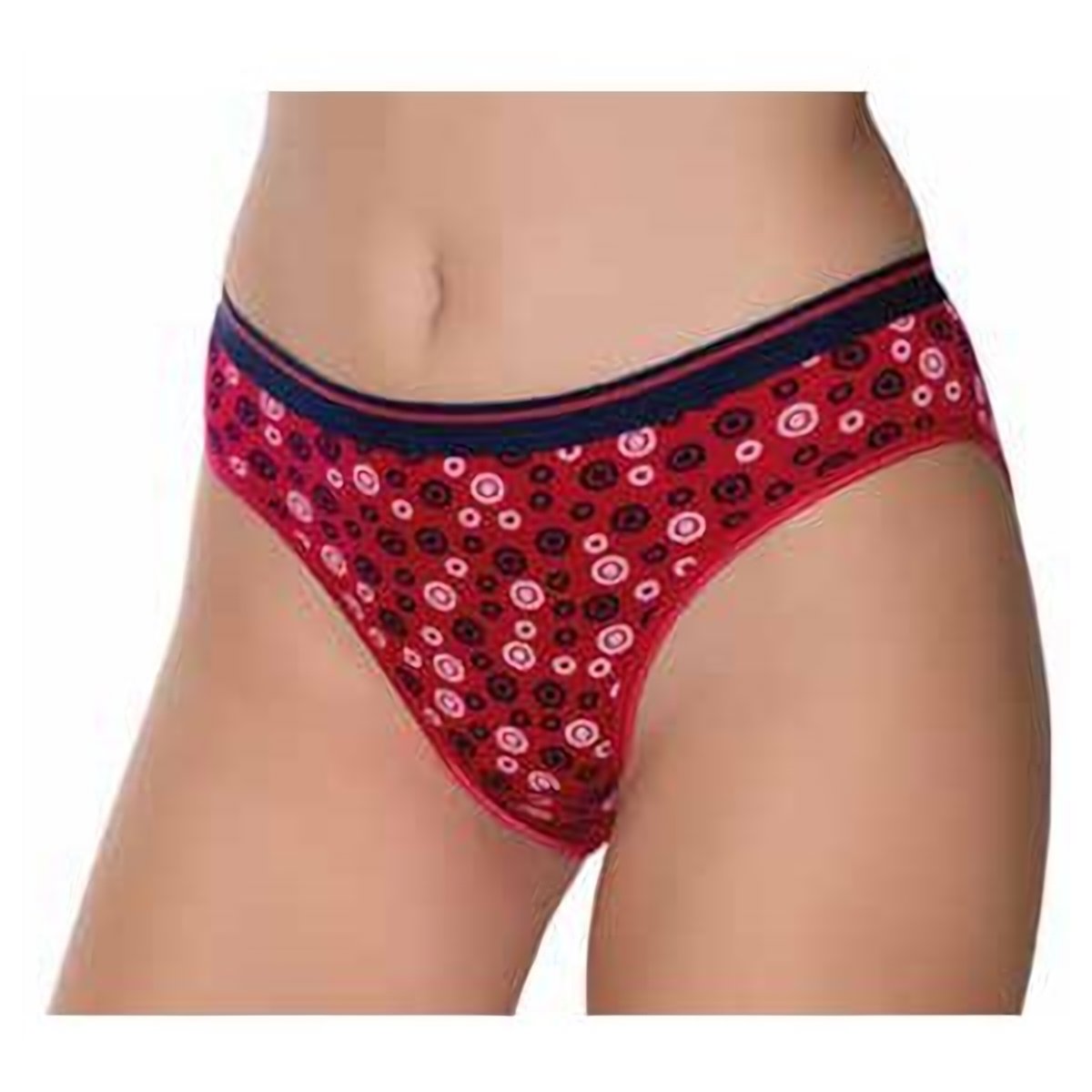 Kadın Likralı Kemer Lastikli Baskılı Bikini