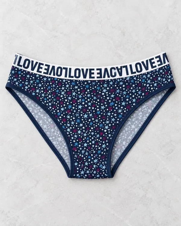 Kadın Likralı Kemer Lastikli Galaksi Bikini