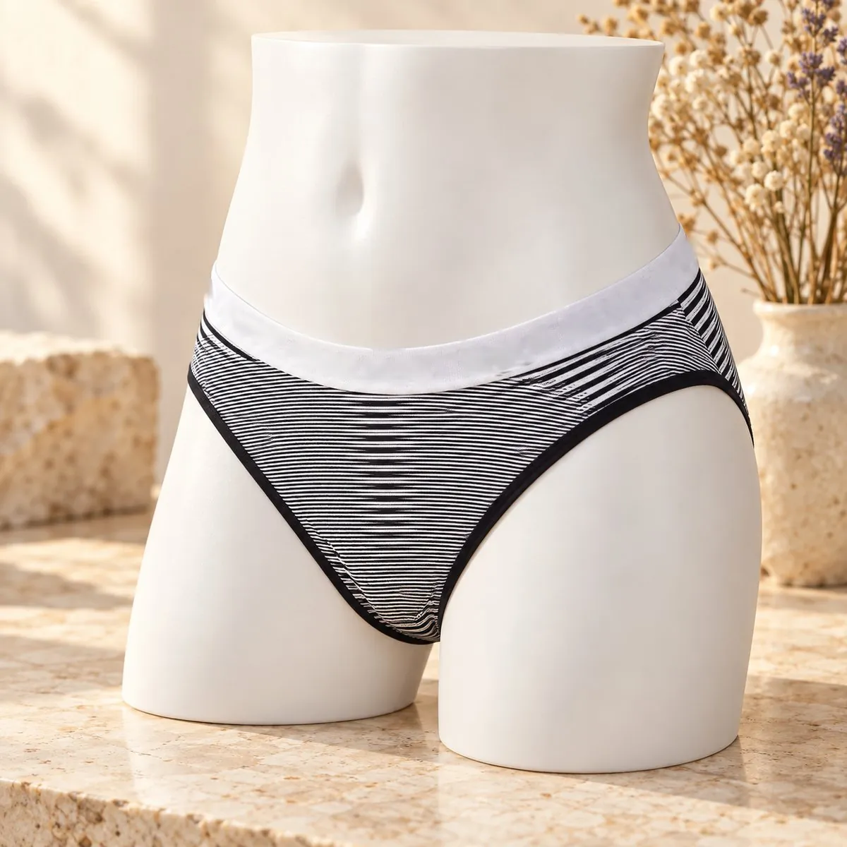 Kadın Likralı Kemerli Lastik "Gümüş Secret" Bikini