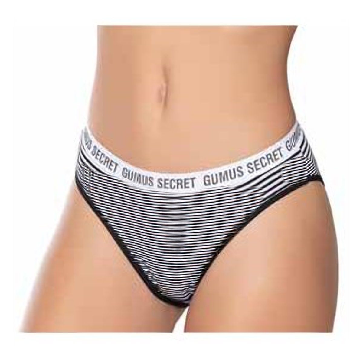 Kadın Likralı Kemerli Lastik "Gümüş Secret" Bikini