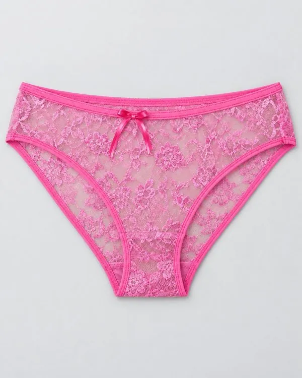 Kadın Likralı Tül Dantel Bikini
