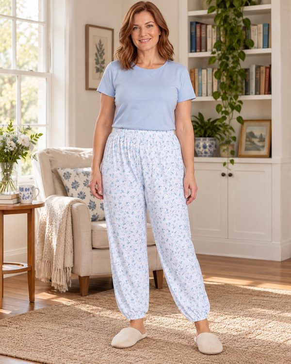 Kadın Penye Empirme Uzun Lastikli Pijama