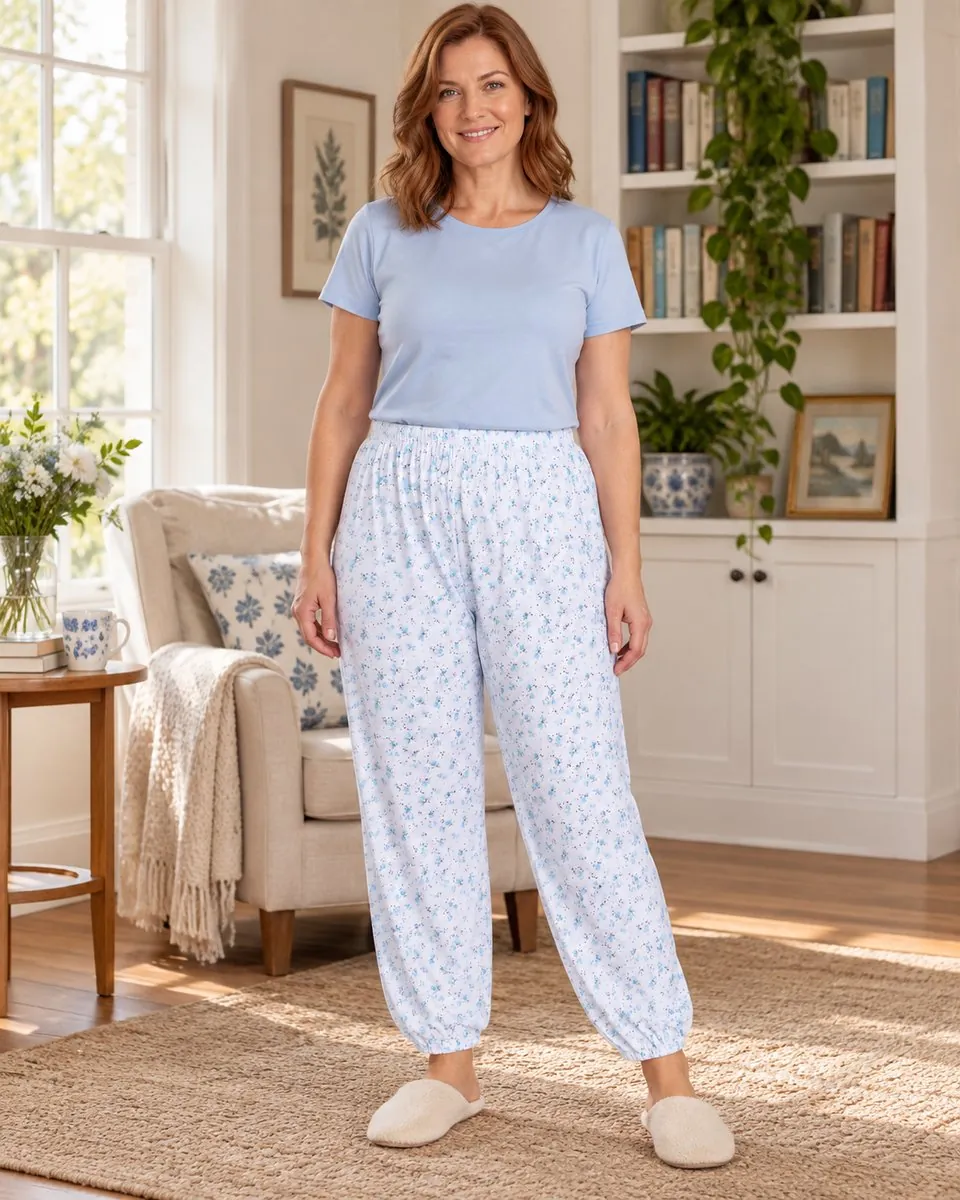 Kadın Penye Empirme Uzun Lastikli Pijama