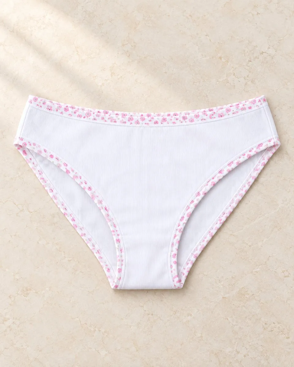 Kadın Ribana İnce Bel Biye Baskı Bikini