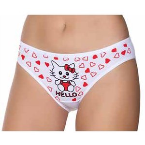Kadın Ribana İnce Bel Kırmızı Hello Baskılı Bikini